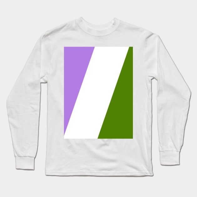 Proud Genderqueer Pride Flag (Proud LGBTQ+ Community Pride Flag) v2 Long Sleeve T-Shirt by Teeworthy Designs